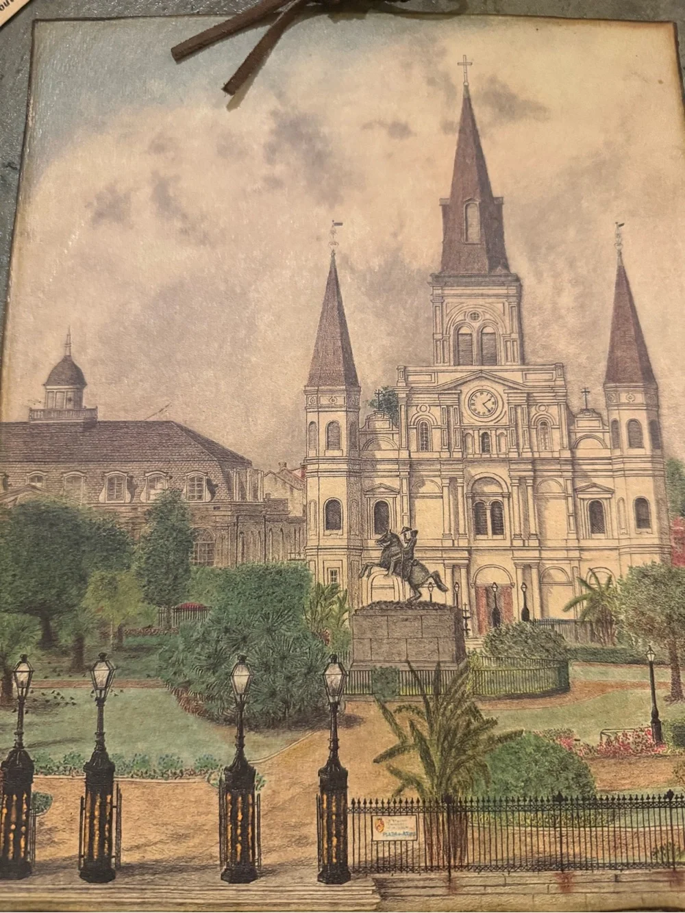 Vintage-Style New Orleans St. Vincent Cathedral  Slate Wall Art
